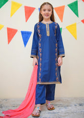 Jashan-E-Eid By Shanzey Embroidered Cotton 3 Piece Girls Stitched Suit S25SJE SHK-3611