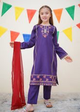 Jashan-E-Eid By Shanzey Embroidered Cotton 3 Piece Girls Stitched Suit S25SJE SHK-3613