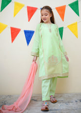 Jashan-E-Eid By Shanzey Embroidered Cotton 3 Piece Girls Stitched Suit S25SJE SHK-3615
