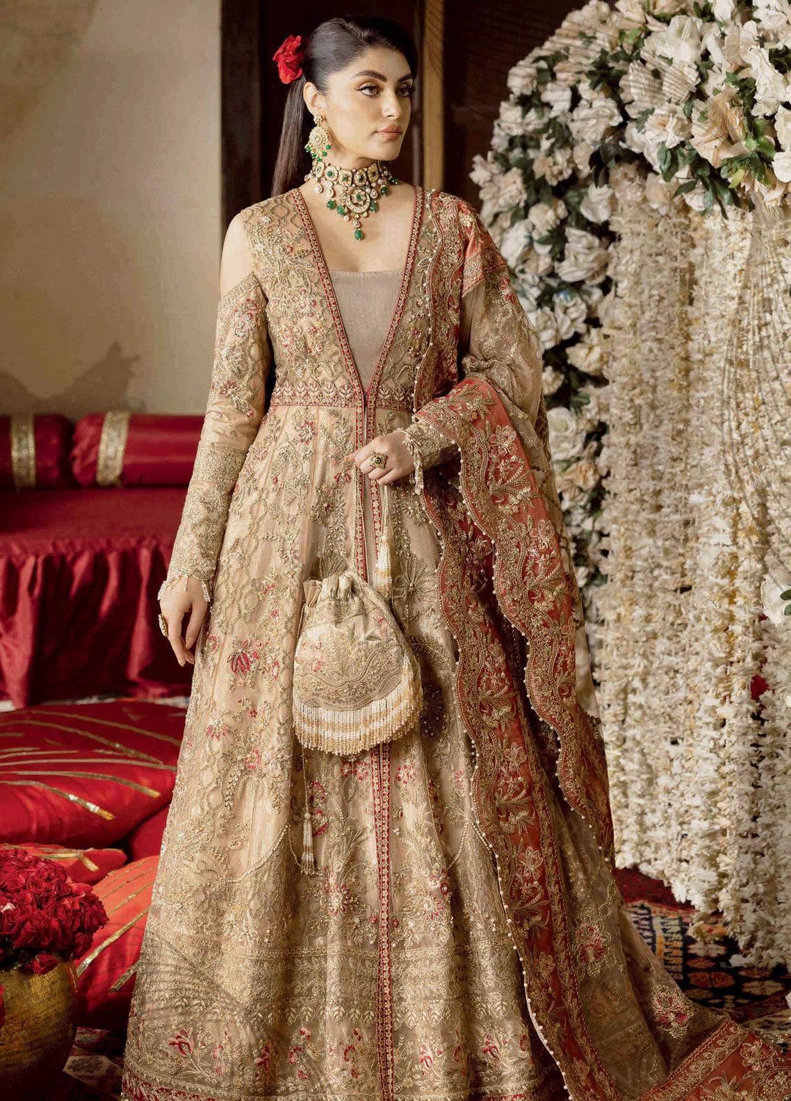 Jashn By Imrozia Embroidered Net 3 Piece Unstitched Suit IM24JBE D-SB-37 ZARNIGAR Jashn By Imrozia Embroidered Net 3 Piece Unstitched Suit IM24JBE D-SB-37 ZARNIGAR
