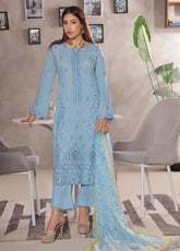 Jasmine By Soghat Creation Chikankari Cotton 3 Piece Unstitched Suit SC25JV3 D-01