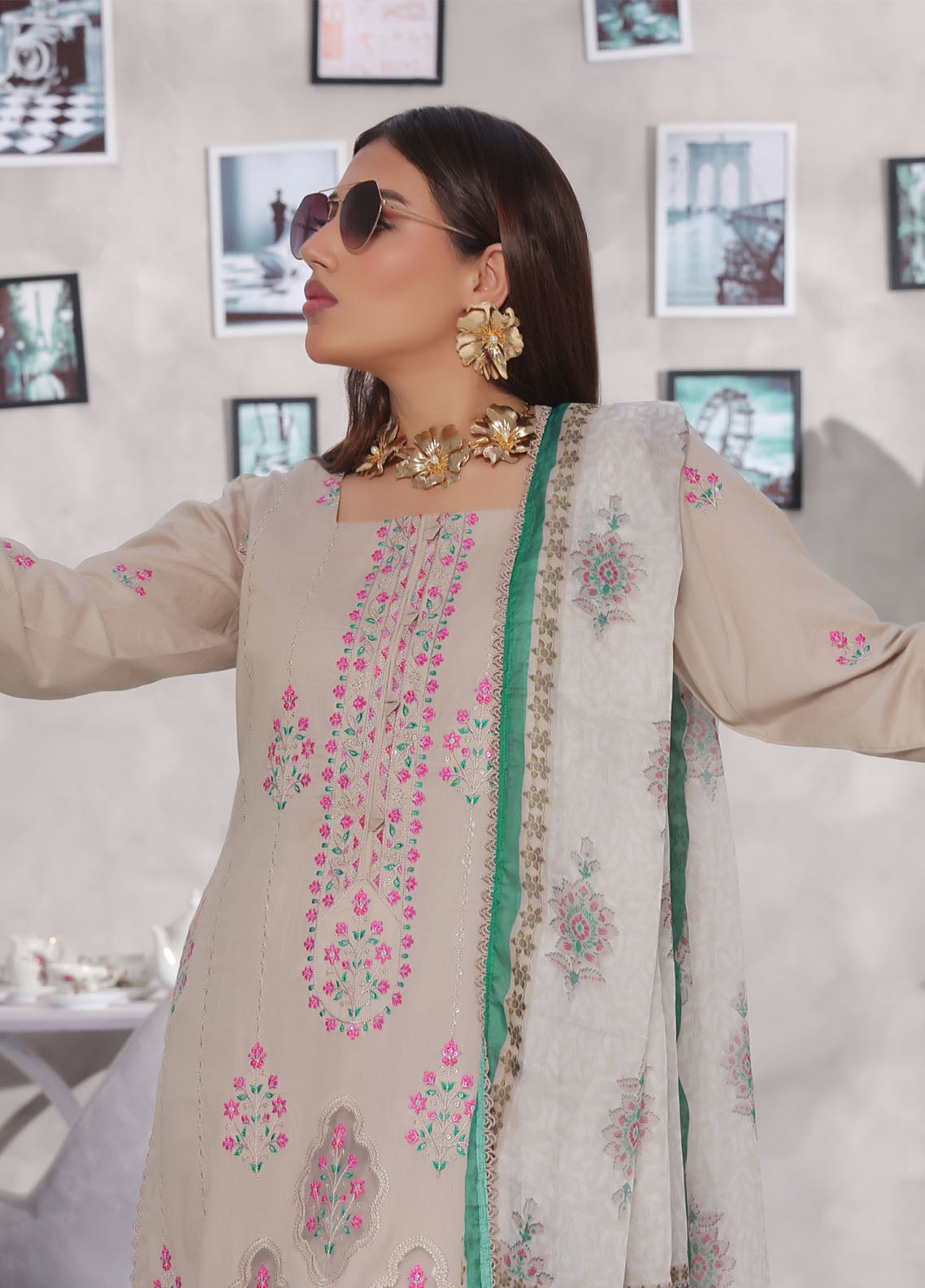 Jasmine By Soghat Creation Chikankari Cotton 3 Piece Unstitched Suit SC25JV3 D-03 Jasmine By Soghat Creation Chikankari Cotton 3 Piece Unstitched Suit SC25JV3 D-03
