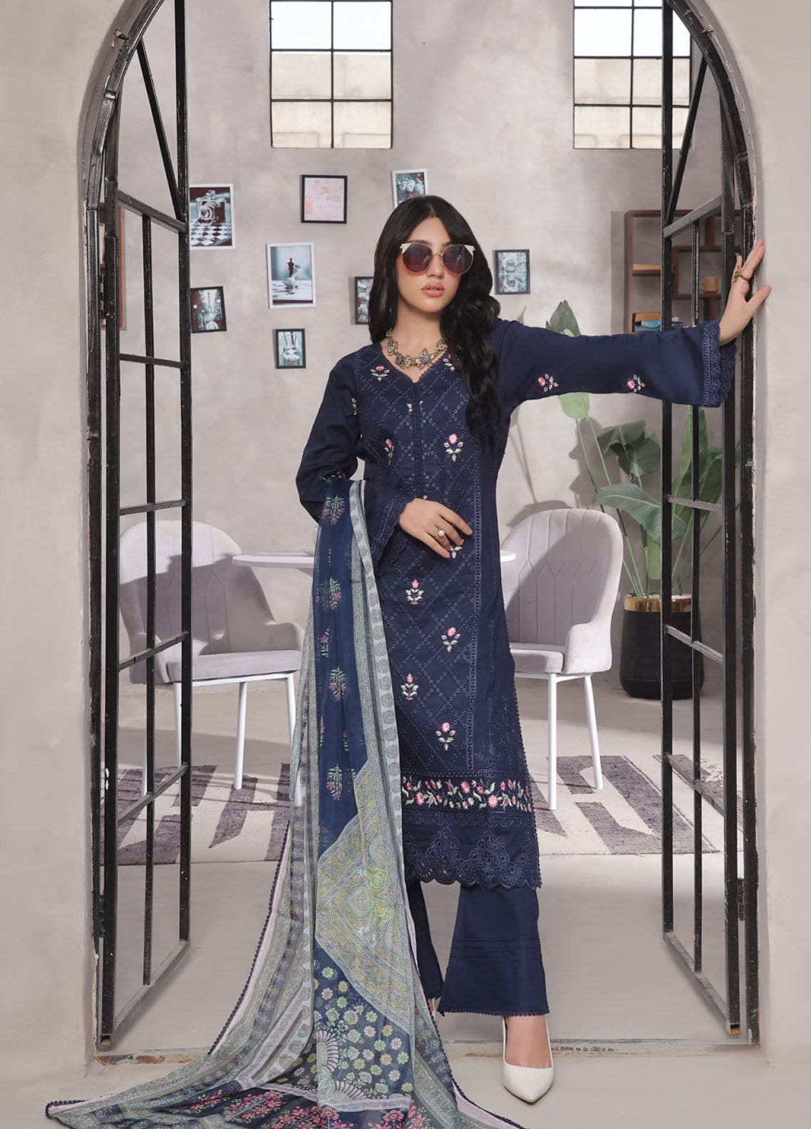 Jasmine By Soghat Creation Chikankari Cotton 3 Piece Unstitched Suit SC25JV3 D-04 Jasmine By Soghat Creation Chikankari Cotton 3 Piece Unstitched Suit SC25JV3 D-04