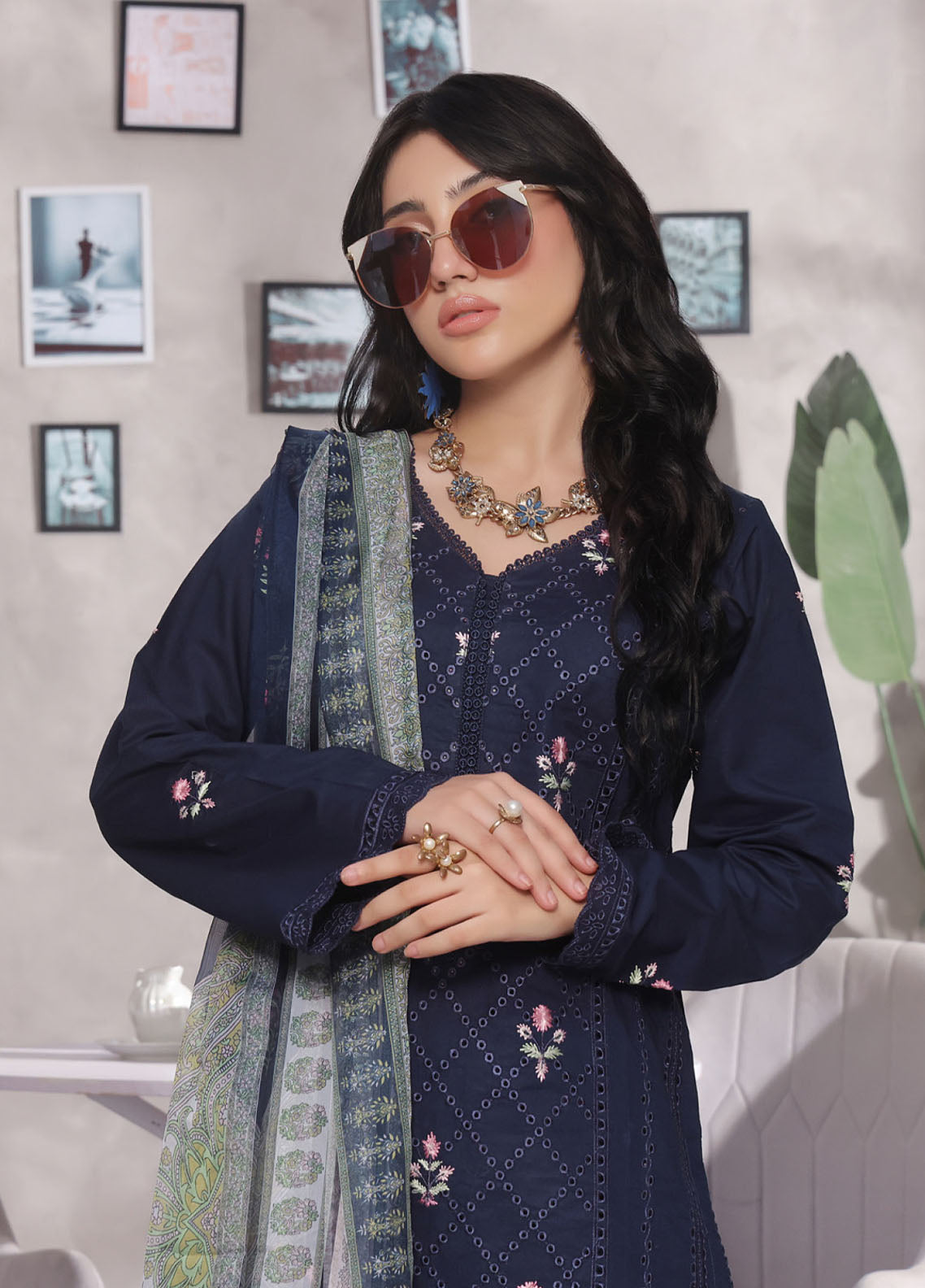 Jasmine By Soghat Creation Chikankari Cotton 3 Piece Unstitched Suit SC25JV3 D-04 Jasmine By Soghat Creation Chikankari Cotton 3 Piece Unstitched Suit SC25JV3 D-04