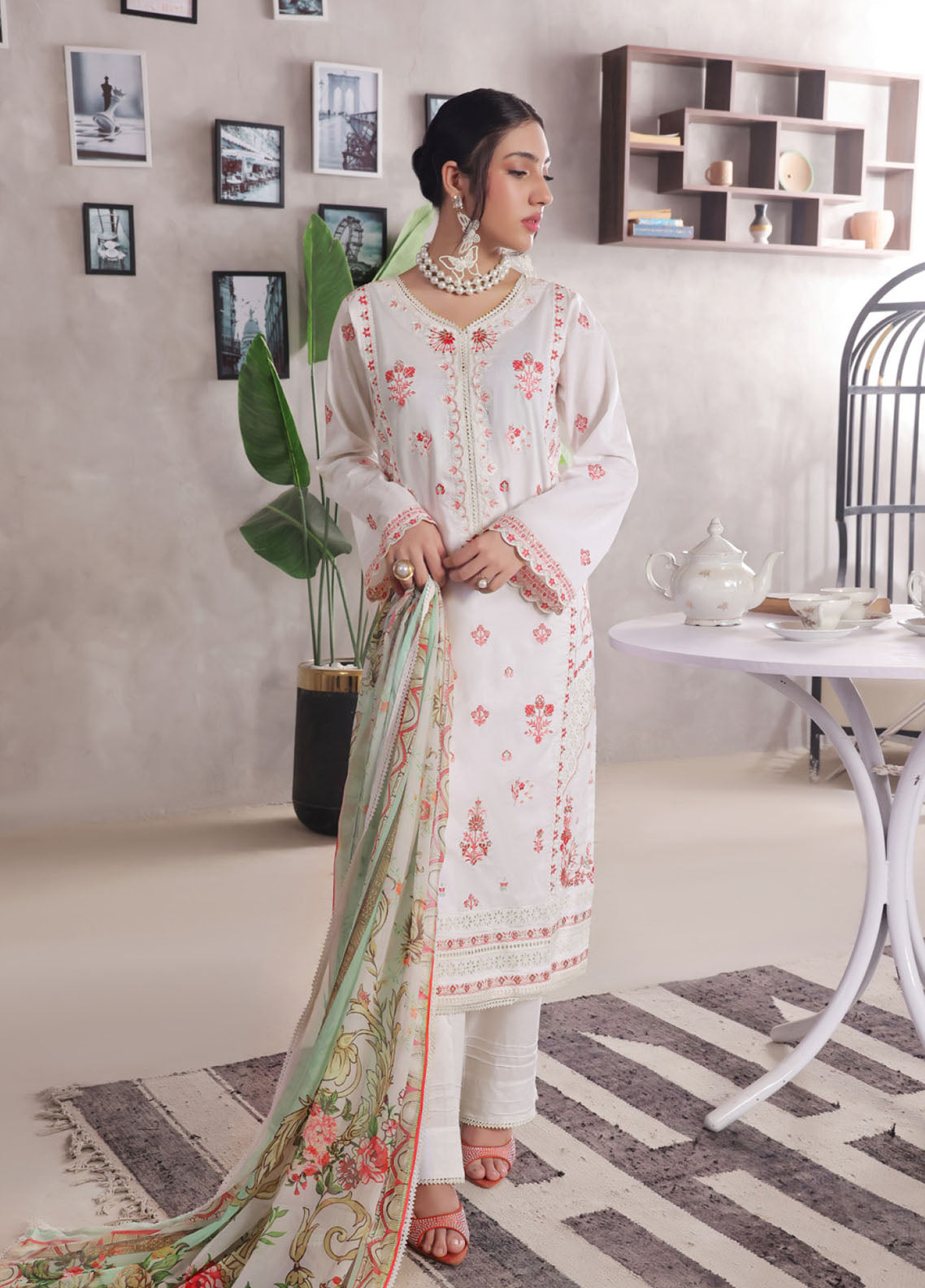 Jasmine By Soghat Creation Chikankari Cotton 3 Piece Unstitched Suit SC25JV3 D-05 Jasmine By Soghat Creation Chikankari Cotton 3 Piece Unstitched Suit SC25JV3 D-05