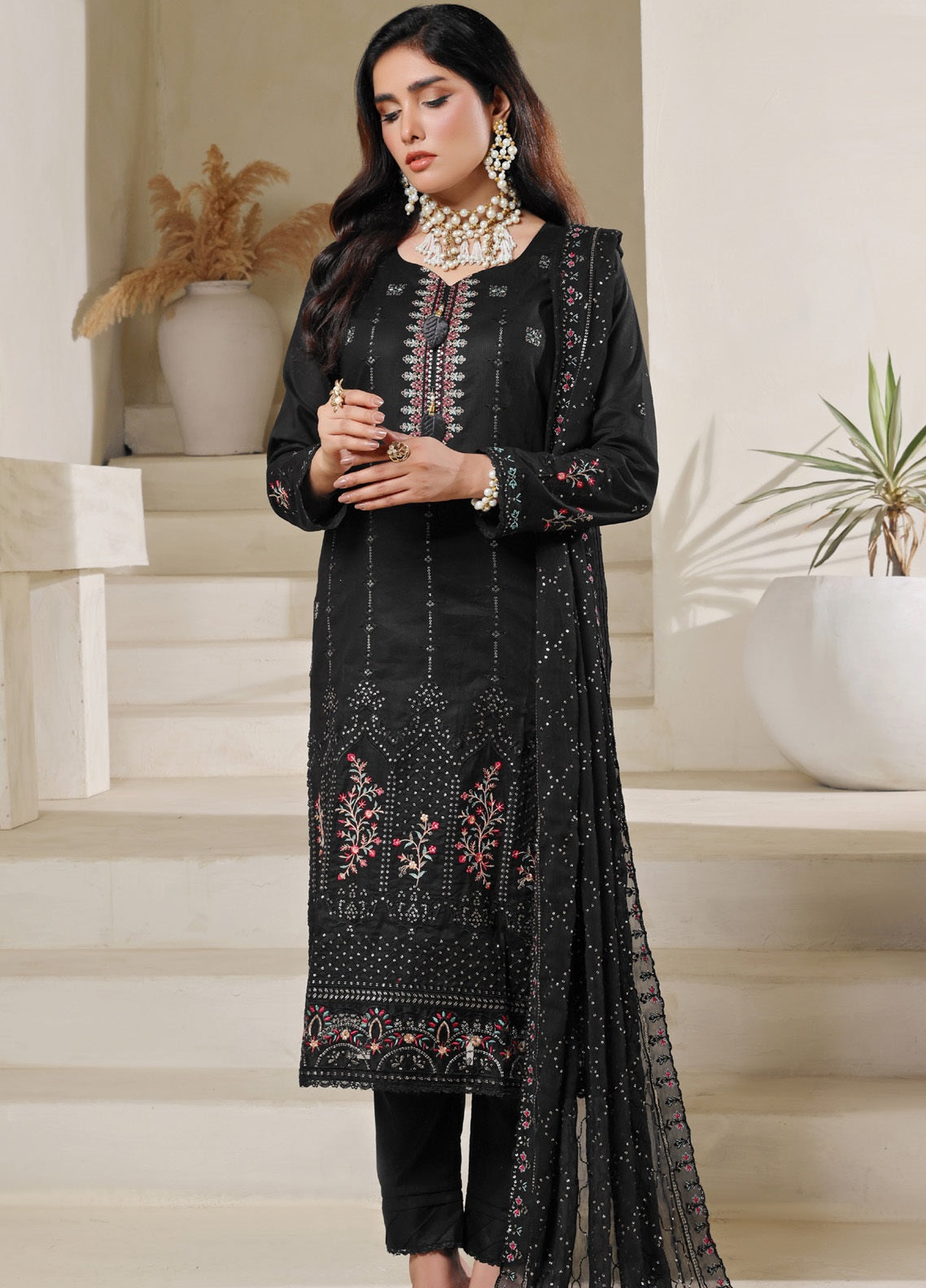 Jasmine By Soghat Creation Embroidered Lawn 3 Piece Stitched Suit SC25JV2 ECL-04 Jasmine By Soghat Creation Embroidered Lawn 3 Piece Stitched Suit SC25JV2 ECL-04
