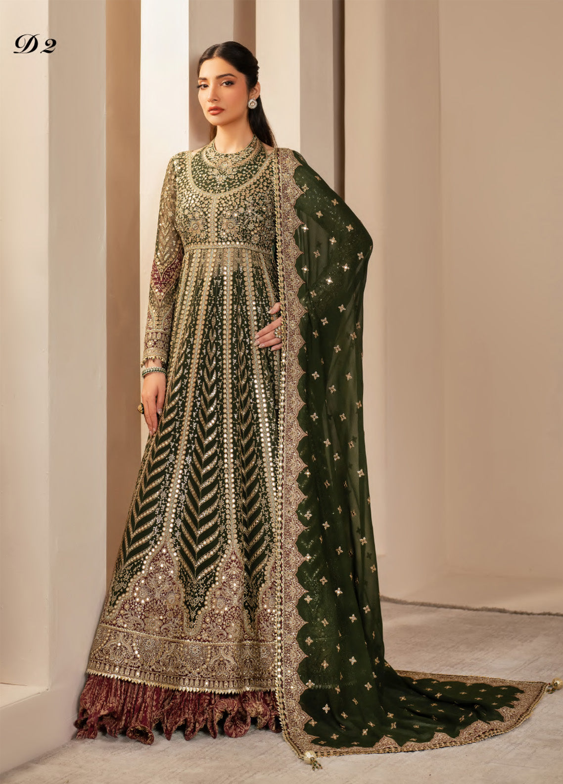 Jazmin Embroidered Chiffon 3 Piece Unstitched Suit JZ25WF D-WF-02 Jazmin Embroidered Chiffon 3 Piece Unstitched Suit JZ25WF D-WF-02