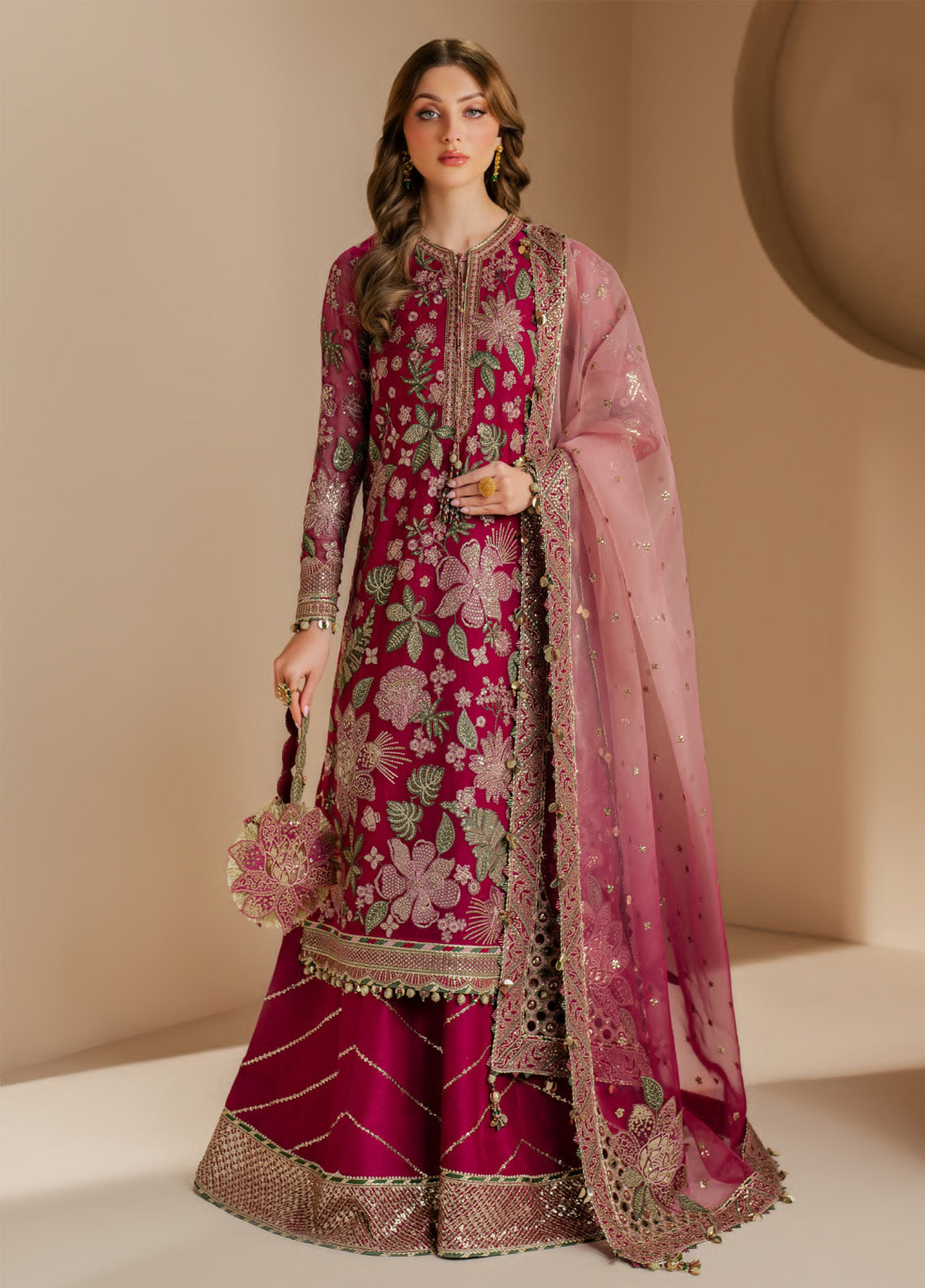 Jazmin Embroidered Chiffon 3 Piece Unstitched Suit JZ25WF D-WF-03 Jazmin Embroidered Chiffon 3 Piece Unstitched Suit JZ25WF D-WF-03