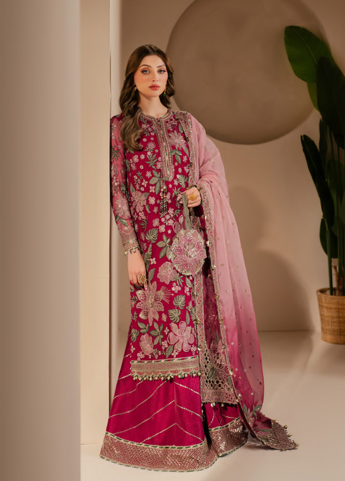 Jazmin Embroidered Chiffon 3 Piece Unstitched Suit JZ25WF D-WF-03 Jazmin Embroidered Chiffon 3 Piece Unstitched Suit JZ25WF D-WF-03