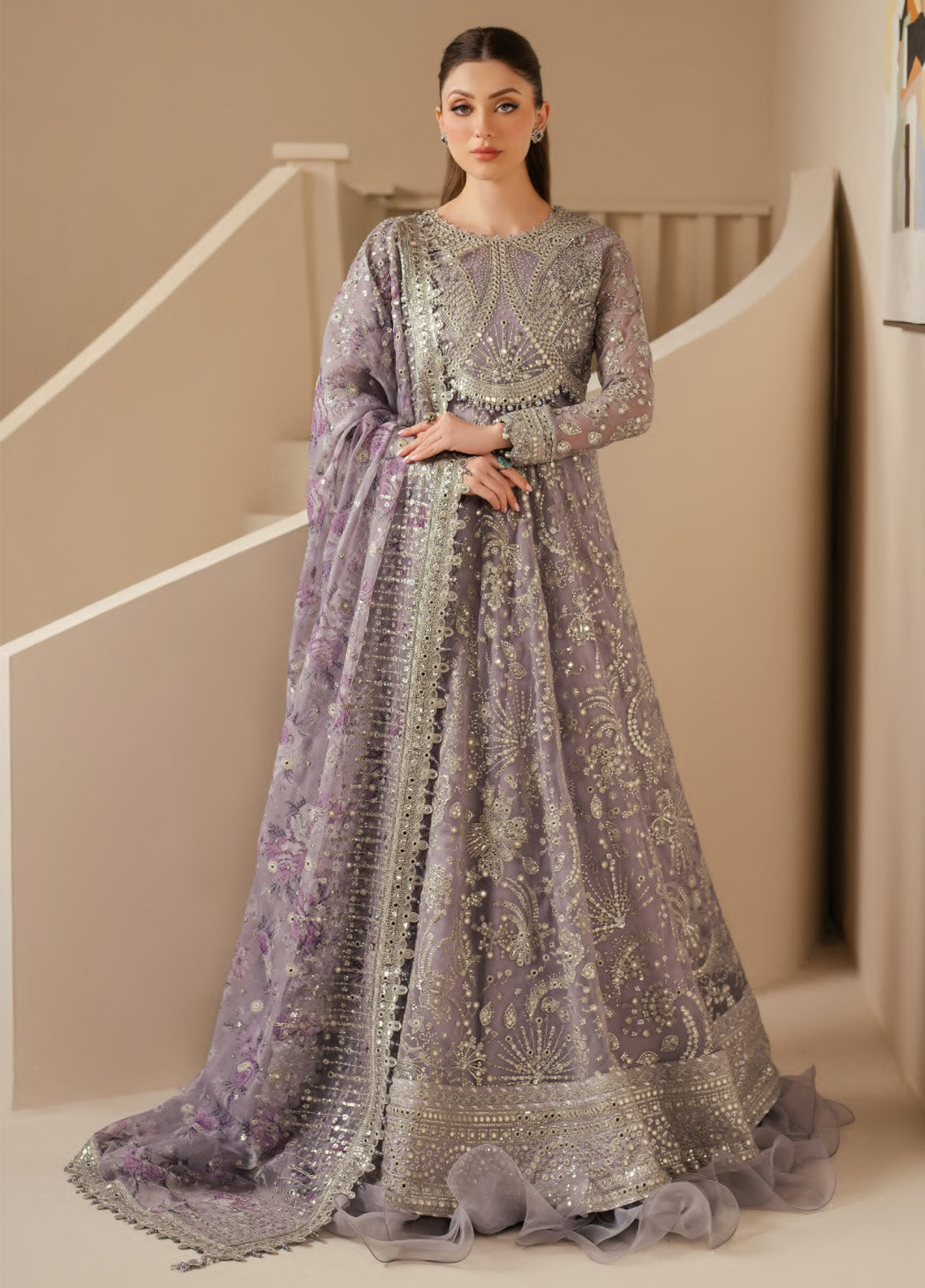 Jazmin Embroidered Chiffon 3 Piece Unstitched Suit JZ25WF D-WF-05 Jazmin Embroidered Chiffon 3 Piece Unstitched Suit JZ25WF D-WF-05