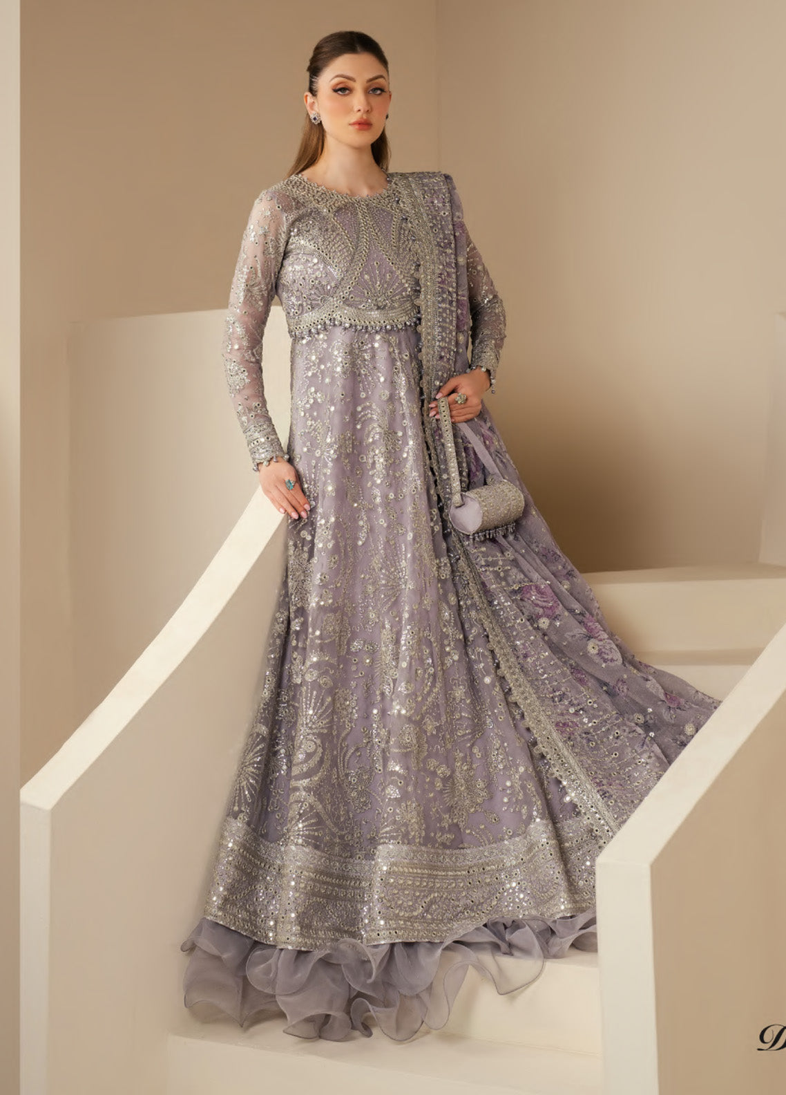Jazmin Embroidered Chiffon 3 Piece Unstitched Suit JZ25WF D-WF-05 Jazmin Embroidered Chiffon 3 Piece Unstitched Suit JZ25WF D-WF-05