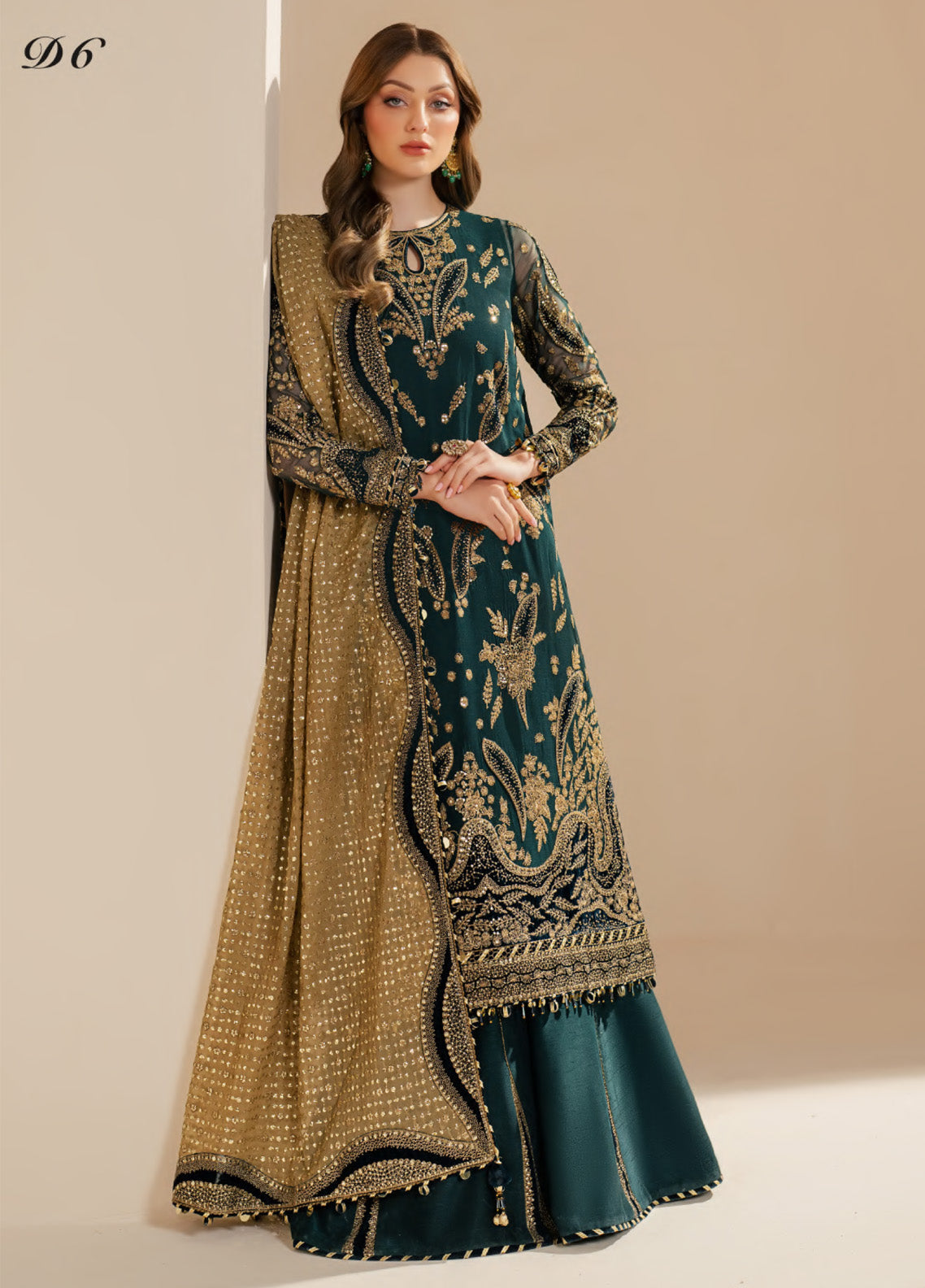Jazmin Embroidered Chiffon 3 Piece Unstitched Suit JZ25WF D-WF-06 Jazmin Embroidered Chiffon 3 Piece Unstitched Suit JZ25WF D-WF-06