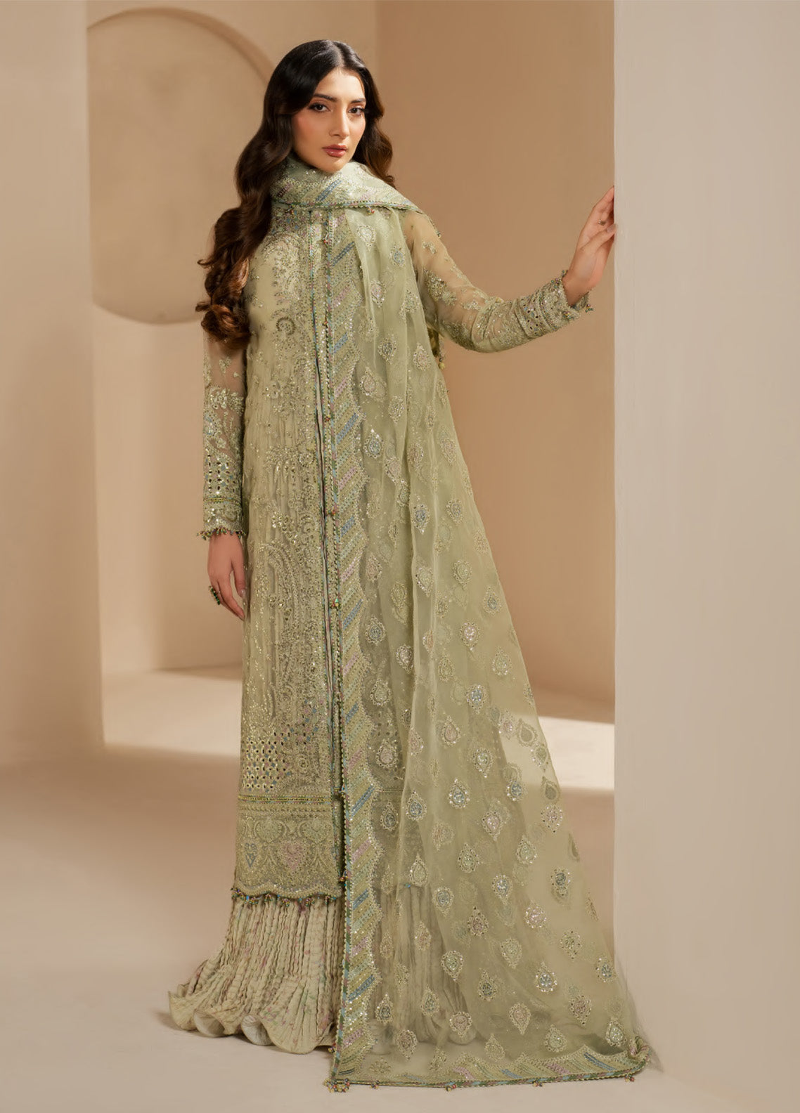 Jazmin Embroidered Chiffon 3 Piece Unstitched Suit JZ25WF D-WF-07 Jazmin Embroidered Chiffon 3 Piece Unstitched Suit JZ25WF D-WF-07