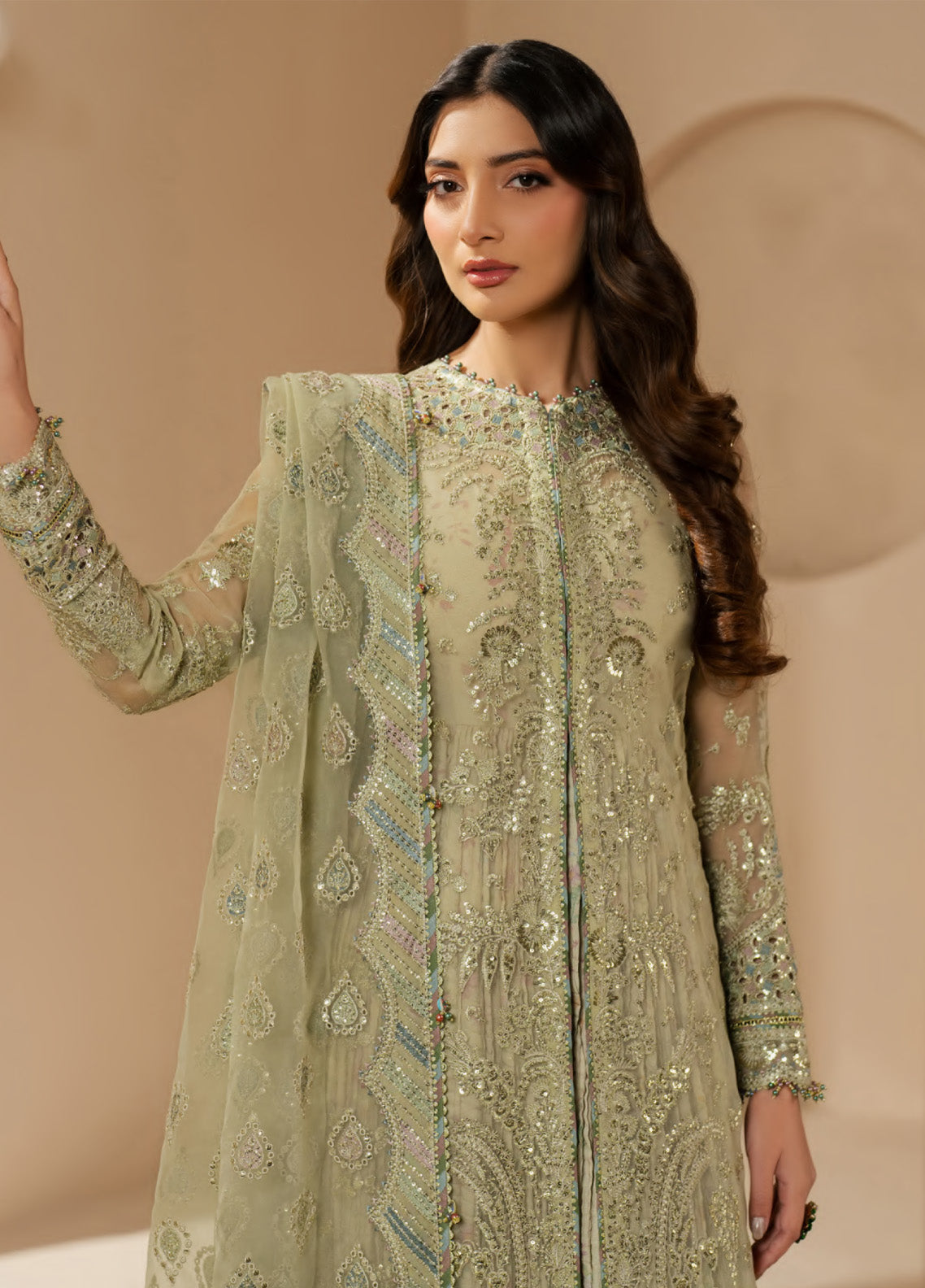 Jazmin Embroidered Chiffon 3 Piece Unstitched Suit JZ25WF D-WF-07 Jazmin Embroidered Chiffon 3 Piece Unstitched Suit JZ25WF D-WF-07