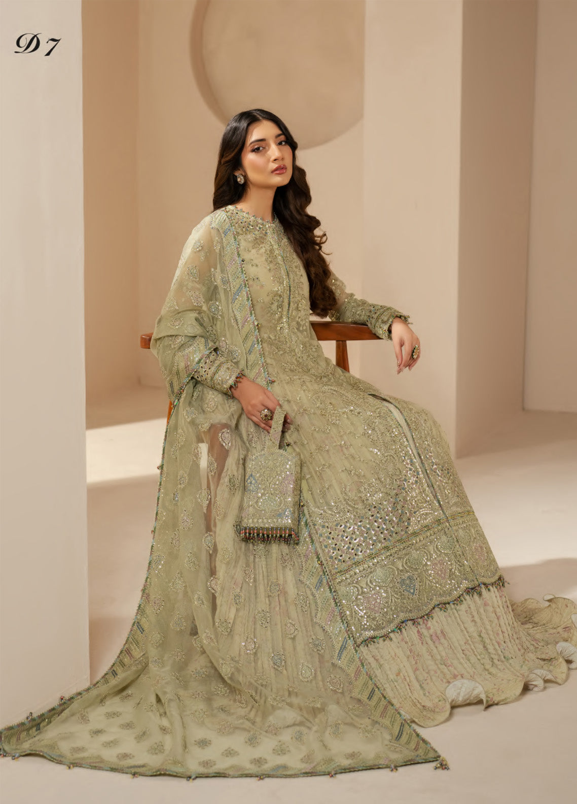Jazmin Embroidered Chiffon 3 Piece Unstitched Suit JZ25WF D-WF-07 Jazmin Embroidered Chiffon 3 Piece Unstitched Suit JZ25WF D-WF-07