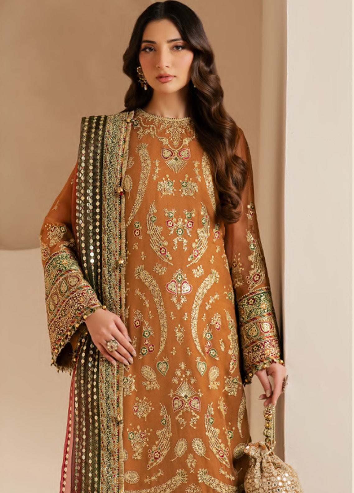 Jazmin Embroidered Chiffon 3 Piece Unstitched Suit JZ25WF D-WF-08 Jazmin Embroidered Chiffon 3 Piece Unstitched Suit JZ25WF D-WF-08