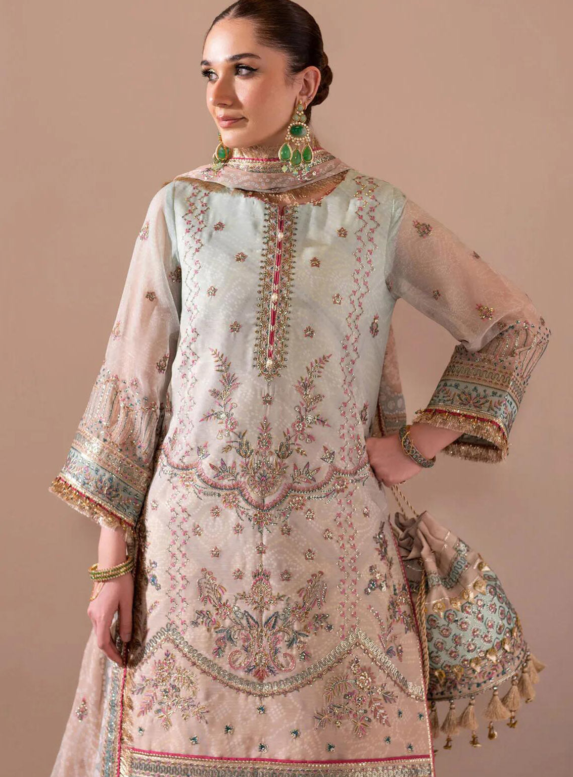 Jhalak By Alizeh Embroidered Chiffon 3 Piece Unstitched Suit AF24JV7 D#07 PAKIZA Jhalak By Alizeh Embroidered Chiffon 3 Piece Unstitched Suit AF24JV7 D#07 PAKIZA