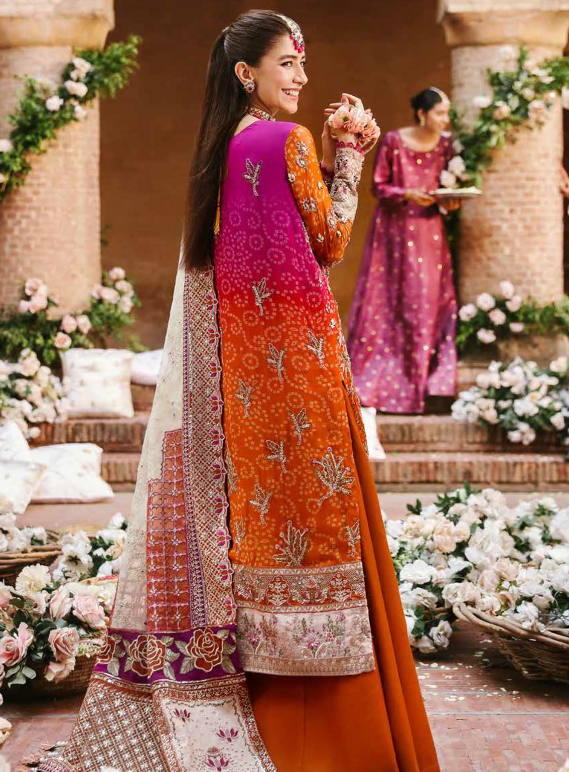 Jhoomro By Nureh Luxury Formals Embroidered Chiffon 4 Piece Unstitched Suit NU24J NL-66 BANO Jhoomro By Nureh Luxury Formals Embroidered Chiffon 4 Piece Unstitched Suit NU24J NL-66 BANO