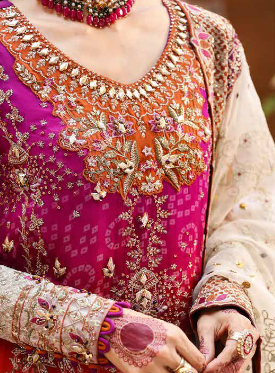 Jhoomro By Nureh Luxury Formals Embroidered Chiffon 4 Piece Unstitched Suit NU24J NL-66 BANO Jhoomro By Nureh Luxury Formals Embroidered Chiffon 4 Piece Unstitched Suit NU24J NL-66 BANO