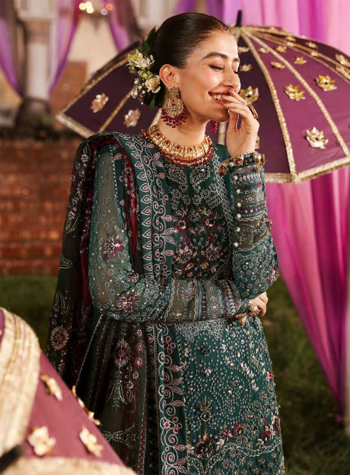 Jhoomro By Nureh Luxury Formals Embroidered Chiffon 4 Piece Unstitched Suit NU24J NL-68 SHADMANI Jhoomro By Nureh Luxury Formals Embroidered Chiffon 4 Piece Unstitched Suit NU24J NL-68 SHADMANI