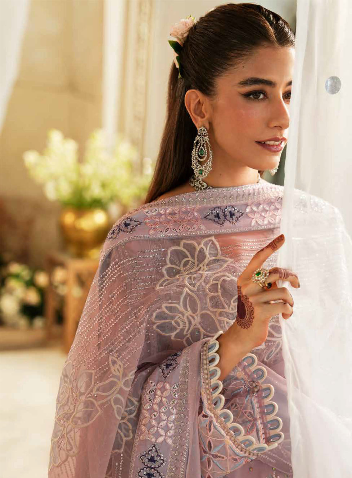 Jhoomro By Nureh Luxury Formals Embroidered Chiffon 4 Piece Unstitched Suit NU24J NL-69 RANIA Jhoomro By Nureh Luxury Formals Embroidered Chiffon 4 Piece Unstitched Suit NU24J NL-69 RANIA