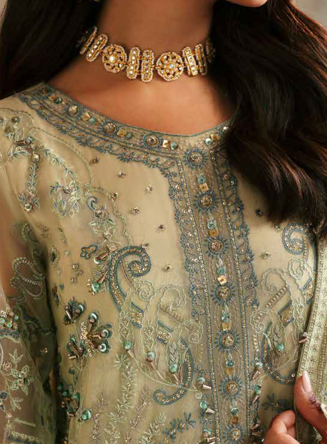 Jhoomro By Nureh Luxury Formals Embroidered Organza 4 Piece Unstitched Suit NU24J NL-67 MAHI-ROO Jhoomro By Nureh Luxury Formals Embroidered Organza 4 Piece Unstitched Suit NU24J NL-67 MAHI-ROO