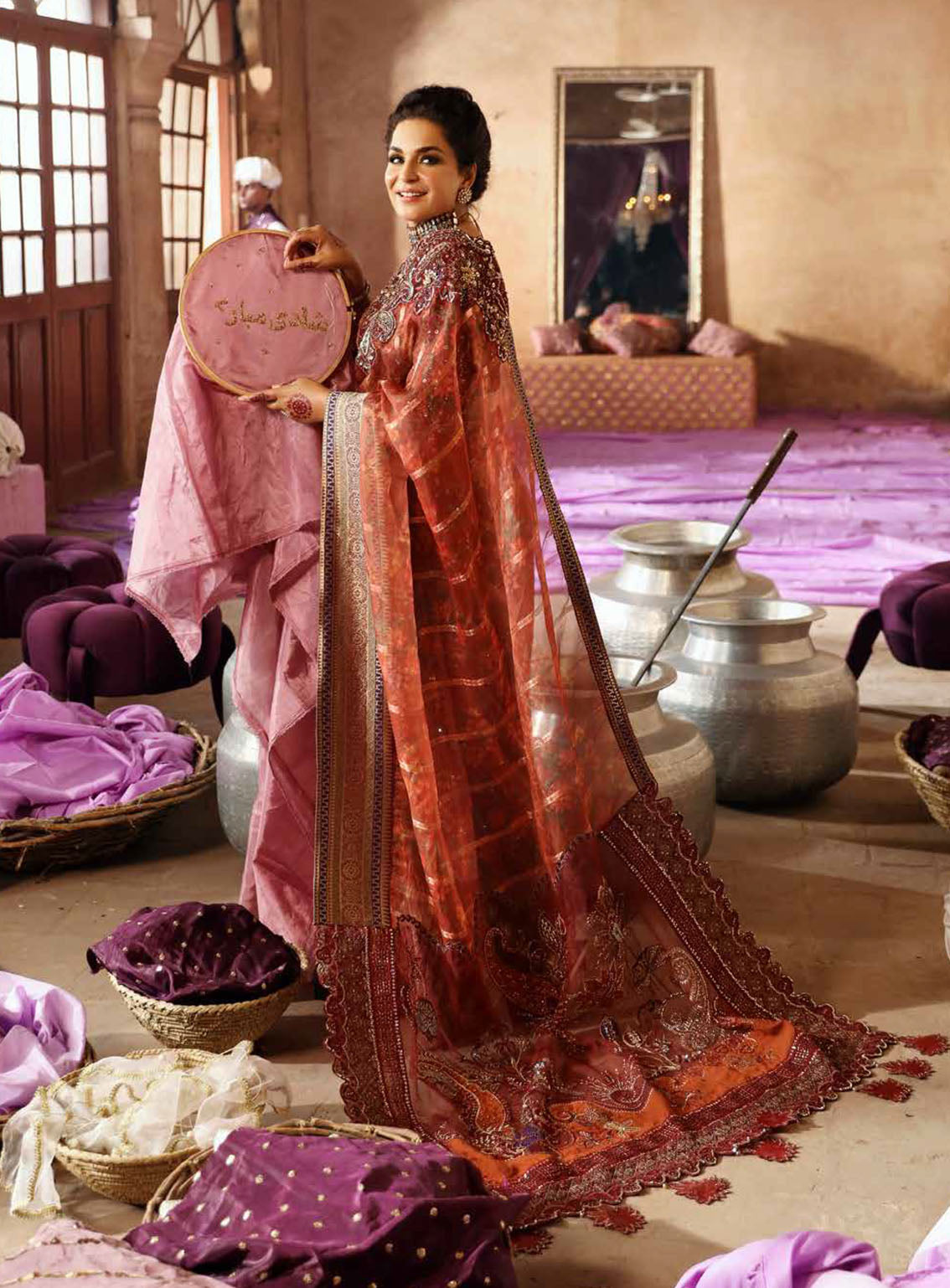 Jhoomro By Nureh Luxury Formals Embroidered Organza 4 Piece Unstitched Suit NU24J NL-71 GEHNA Jhoomro By Nureh Luxury Formals Embroidered Organza 4 Piece Unstitched Suit NU24J NL-71 GEHNA