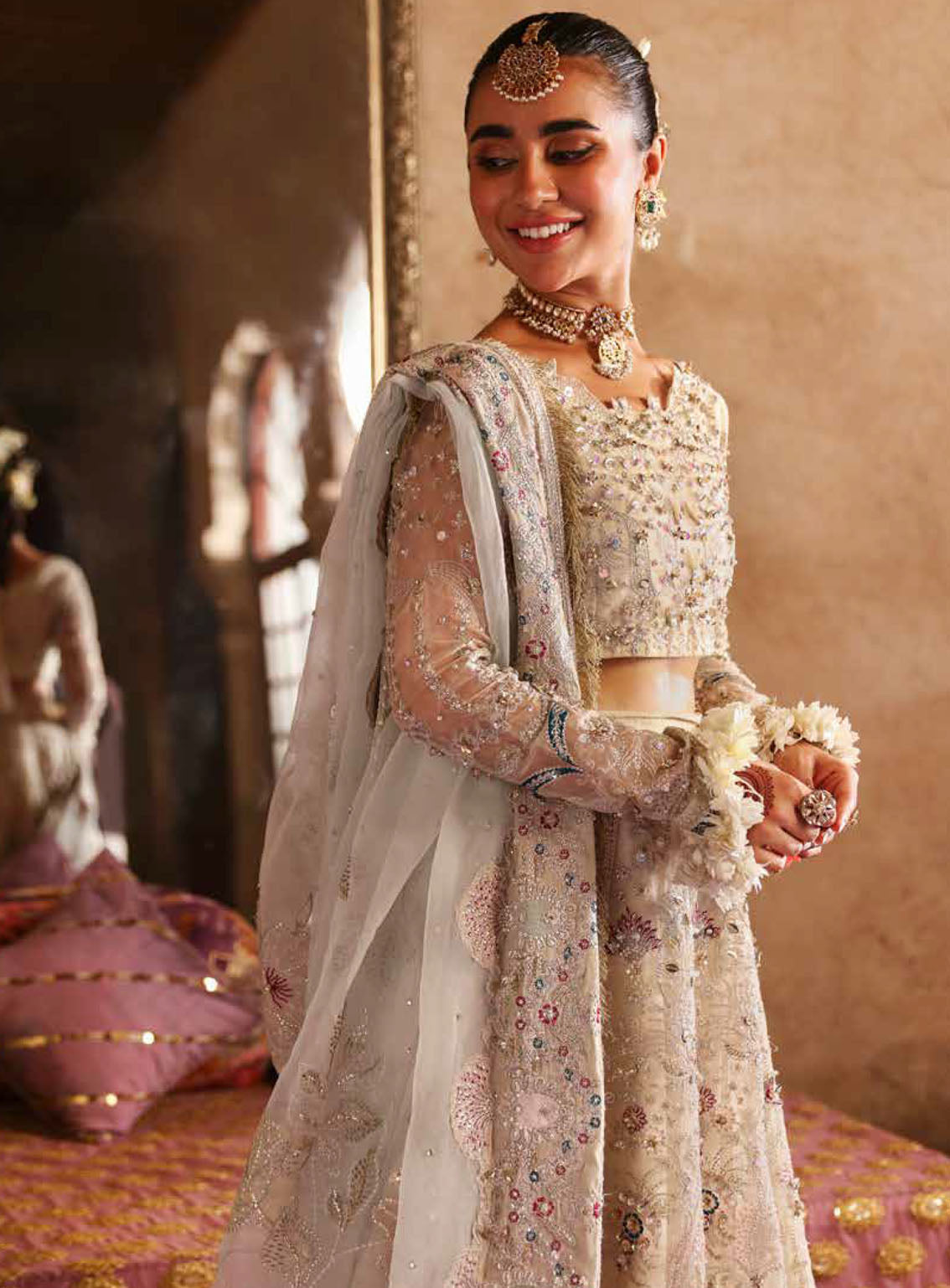 Jhoomro By Nureh Luxury Formals Embroidered Organza 4 Piece Unstitched Suit NU24J NL-72 CHANDNI Jhoomro By Nureh Luxury Formals Embroidered Organza 4 Piece Unstitched Suit NU24J NL-72 CHANDNI