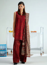 Joolie Prints By Saira Rizwan Printed Cambric 3 Piece Unstitched Suit SR25JP D-07 MIDNIGHT