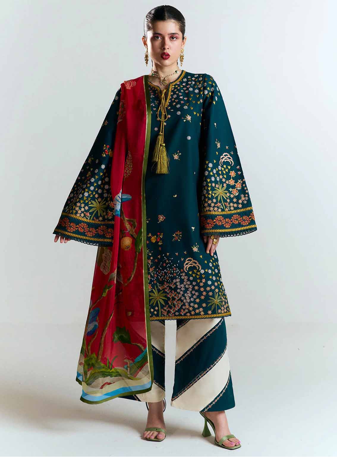 Jugnu Embroidered Lawn 3 Piece Unstitched Suit JL25E2 D-ANARA Jugnu Embroidered Lawn 3 Piece Unstitched Suit JL25E2 D-ANARA