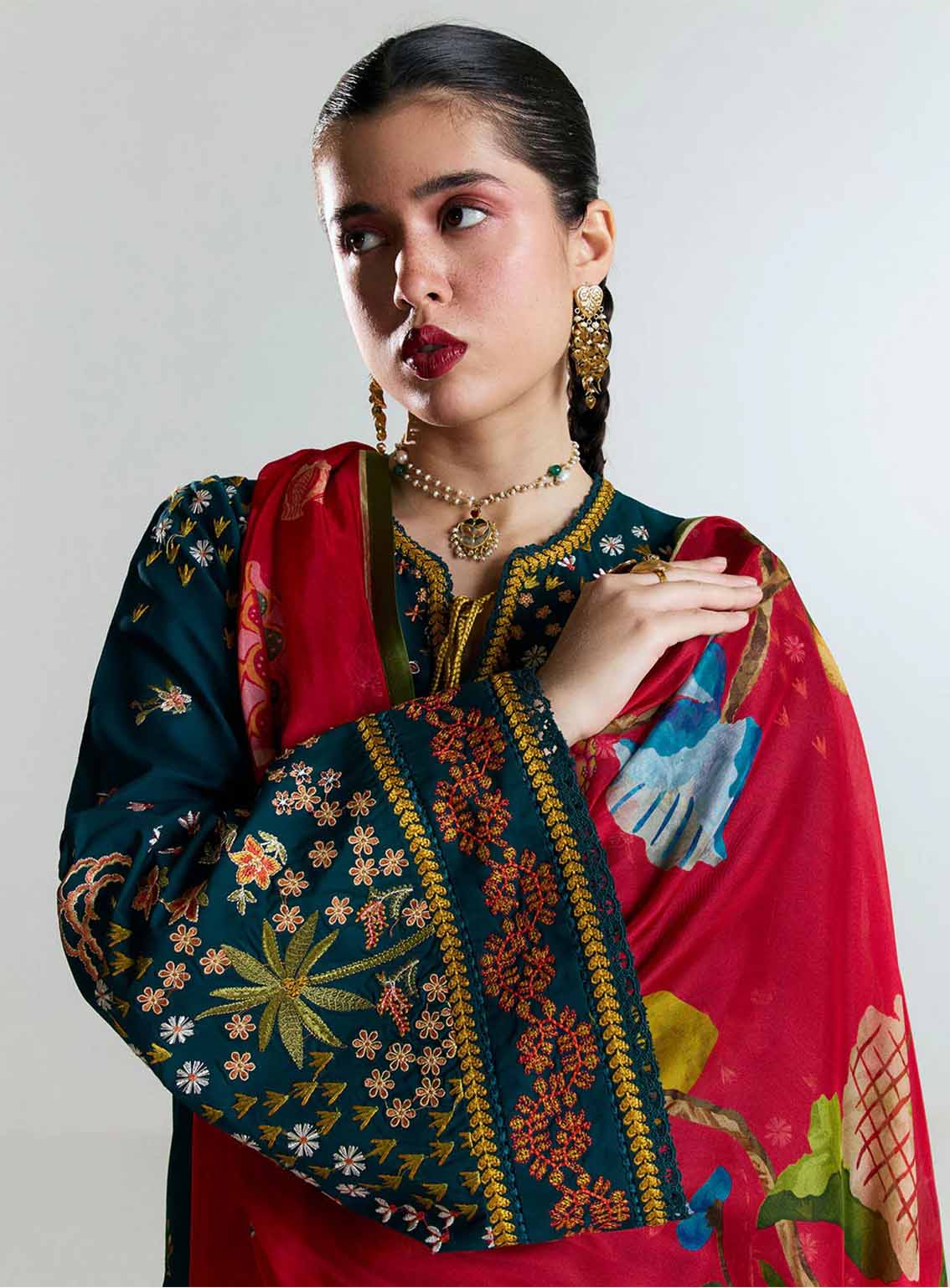 Jugnu Embroidered Lawn 3 Piece Unstitched Suit JL25E2 D-ANARA Jugnu Embroidered Lawn 3 Piece Unstitched Suit JL25E2 D-ANARA