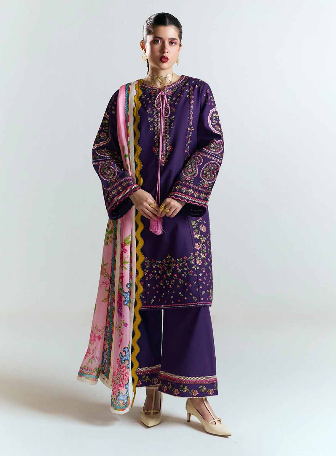 Jugnu Embroidered Lawn 3 Piece Unstitched Suit JL25E2 D-SAGAR Jugnu Embroidered Lawn 3 Piece Unstitched Suit JL25E2 D-SAGAR