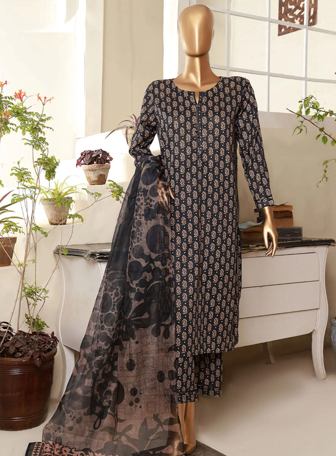 Kaavish By HZ Textile Printed Co-Ords Lawn Stitched Suit - HZ24KPL D-409 Kaavish By HZ Textile Printed Co-Ords Lawn Stitched Suit - HZ24KPL D-409