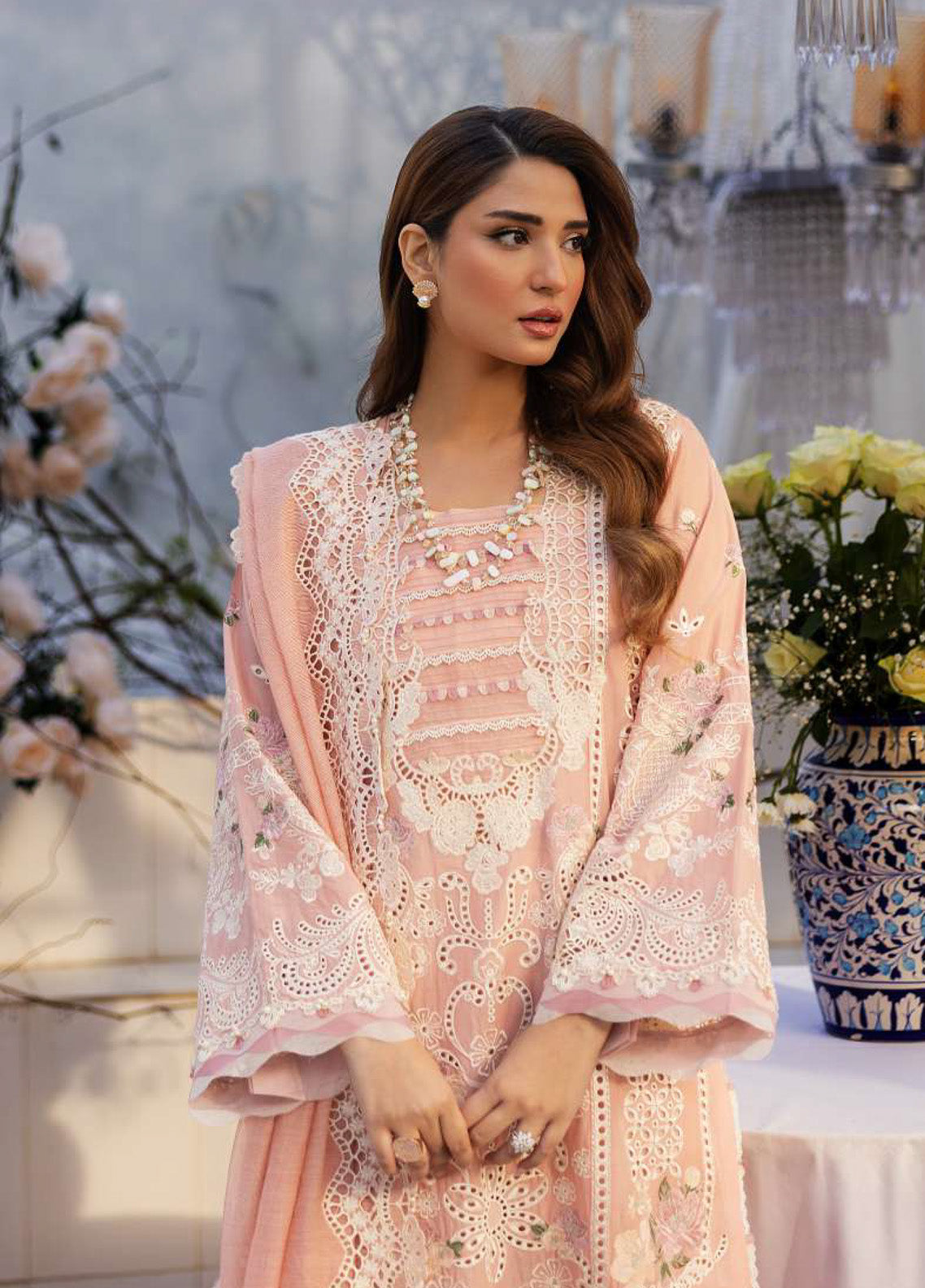 Kahf Luxury Embroidered Lawn 3 Piece Unstitched Suit KHF25LL KLR-02A OLIVIA Kahf Luxury Embroidered Lawn 3 Piece Unstitched Suit KHF25LL KLR-02A OLIVIA
