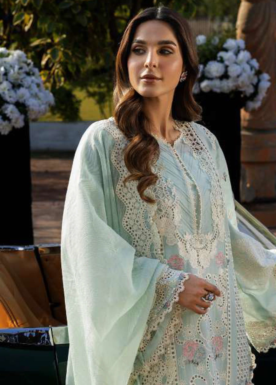 Kahf Luxury Embroidered Lawn 3 Piece Unstitched Suit KHF25LL KLR-02B GARNET Kahf Luxury Embroidered Lawn 3 Piece Unstitched Suit KHF25LL KLR-02B GARNET