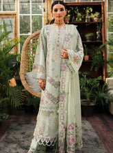Kahf Premium Luxury Embroidered Lawn 3 Piece Unstitched Suit KHF24L KLE-1A