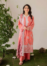 Kaira By Rashid Textile Embroidered Lawn Dupatta 3 Piece Unstitched Suit RT24KEL D-8698