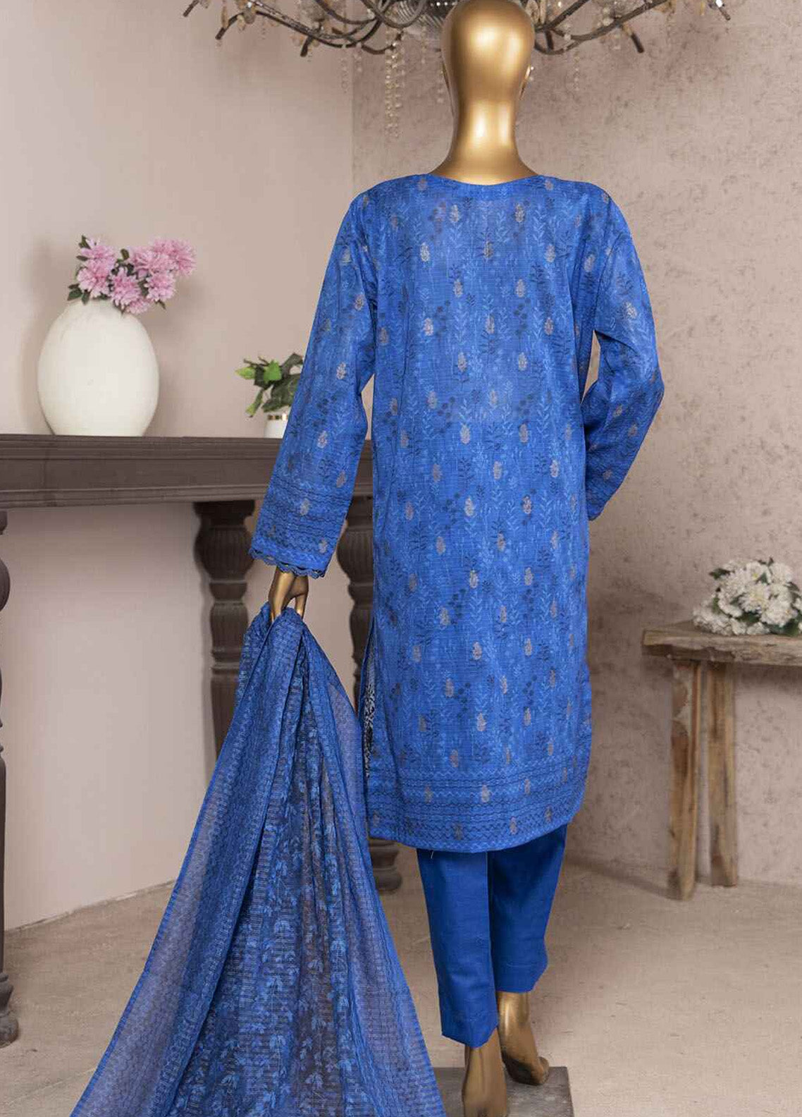 Kalamkari By HZ Textile Embroidered Jacquard 3 Piece Unstitched Suit HZ24K KJE-01 Kalamkari By HZ Textile Embroidered Jacquard 3 Piece Unstitched Suit HZ24K KJE-01