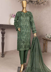 Kalamkari By HZ Textile Embroidered Jacquard 3 Piece Unstitched Suit HZ24K KJE-07