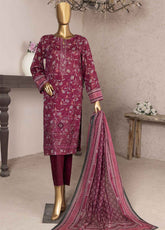 Kalamkari By HZ Textile Embroidered Jacquard 3 Piece Unstitched Suit HZ24K KJE-09