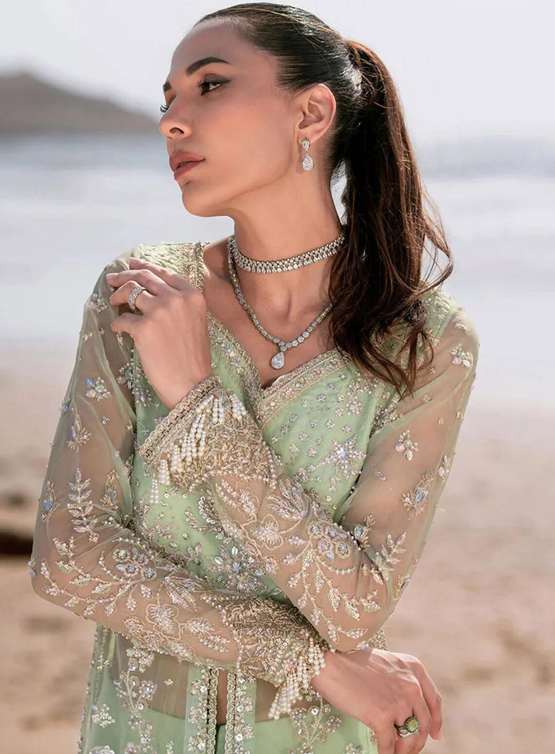 Kamari By Emaan Adeel Embroidered Organza 3 Piece Unstitched Suit EA24KR NOIR Kamari By Emaan Adeel Embroidered Organza 3 Piece Unstitched Suit EA24KR NOIR