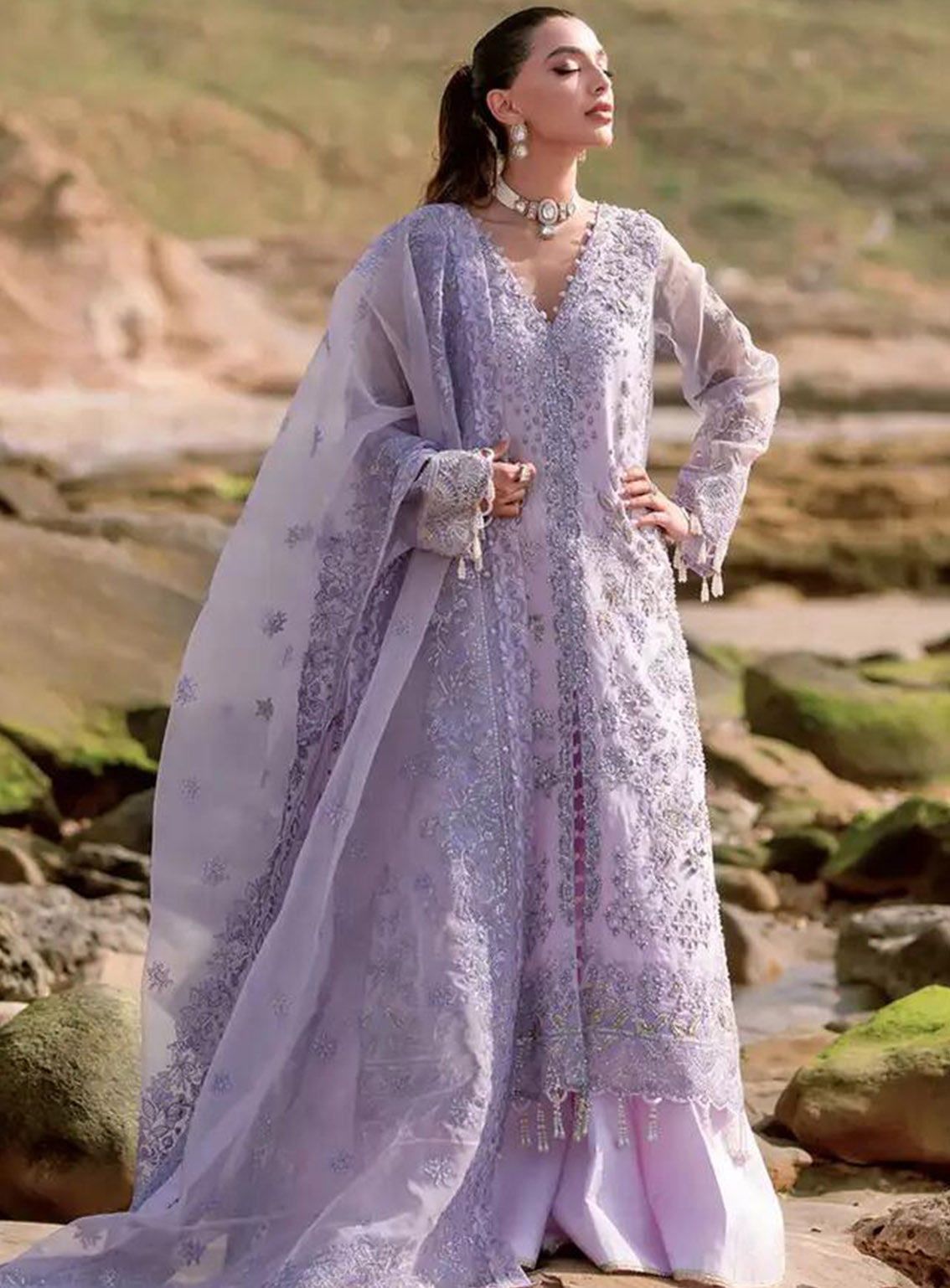 Kamari By Emaan Adeel Embroidered Organza 3 Piece Unstitched Suit EA24KR SELINA Kamari By Emaan Adeel Embroidered Organza 3 Piece Unstitched Suit EA24KR SELINA