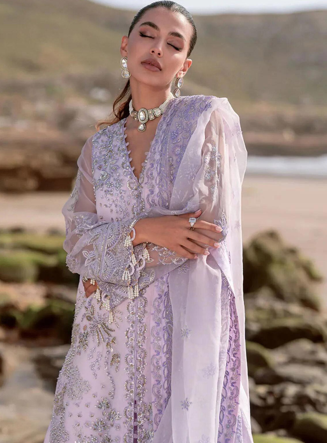 Kamari By Emaan Adeel Embroidered Organza 3 Piece Unstitched Suit EA24KR SELINA Kamari By Emaan Adeel Embroidered Organza 3 Piece Unstitched Suit EA24KR SELINA
