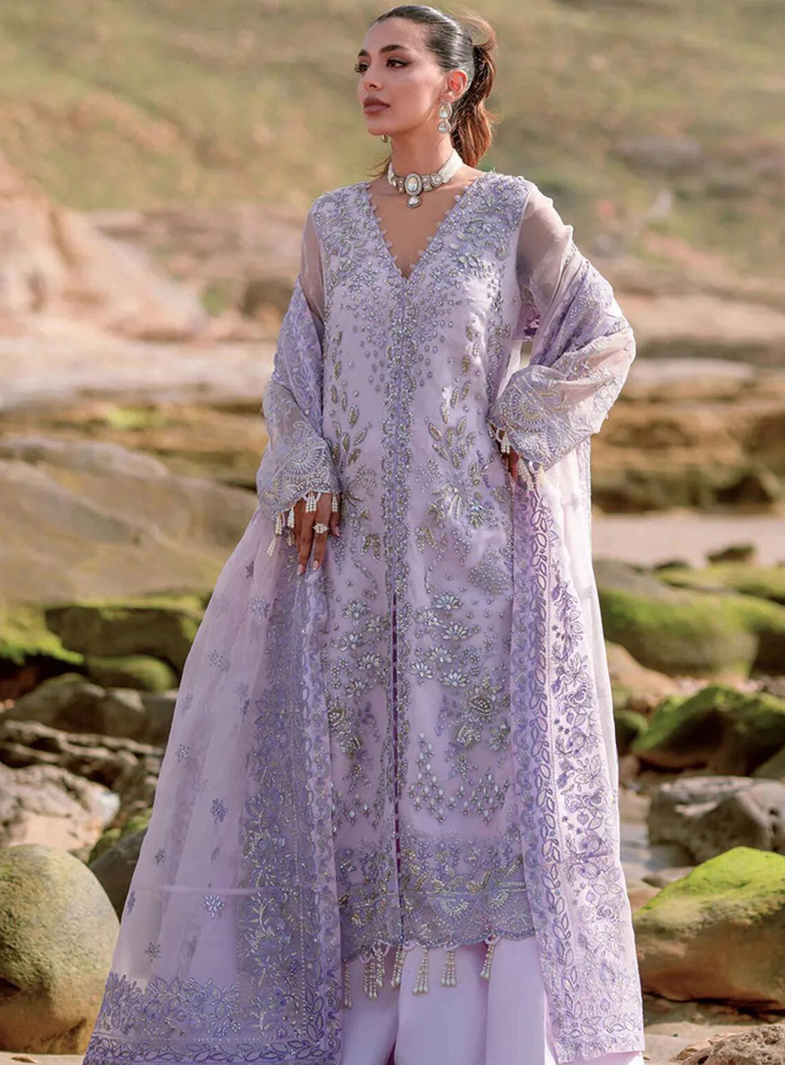 Kamari By Emaan Adeel Embroidered Organza 3 Piece Unstitched Suit EA24KR SELINA Kamari By Emaan Adeel Embroidered Organza 3 Piece Unstitched Suit EA24KR SELINA