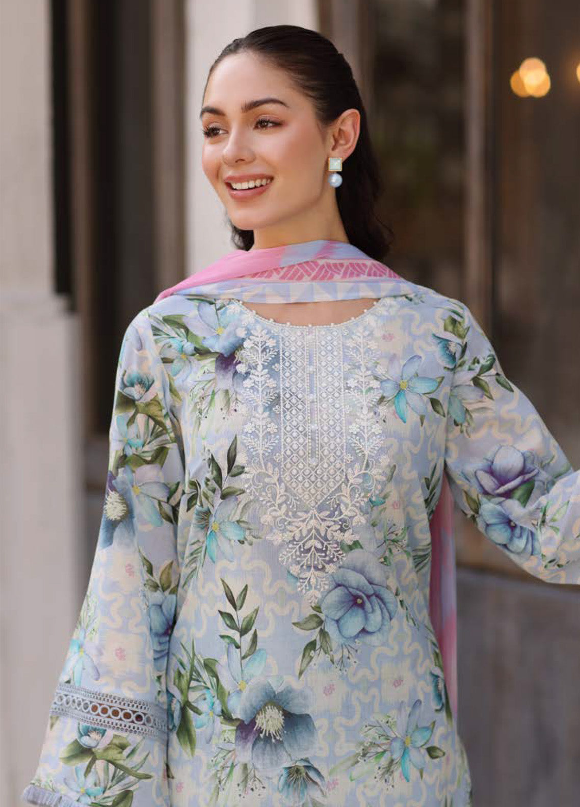 Kesariya By Riaz Arts Laser Embroidered Lawn 3 Piece Unstitched Suit RA25KEL PD-01 Kesariya By Riaz Arts Laser Embroidered Lawn 3 Piece Unstitched Suit RA25KEL PD-01