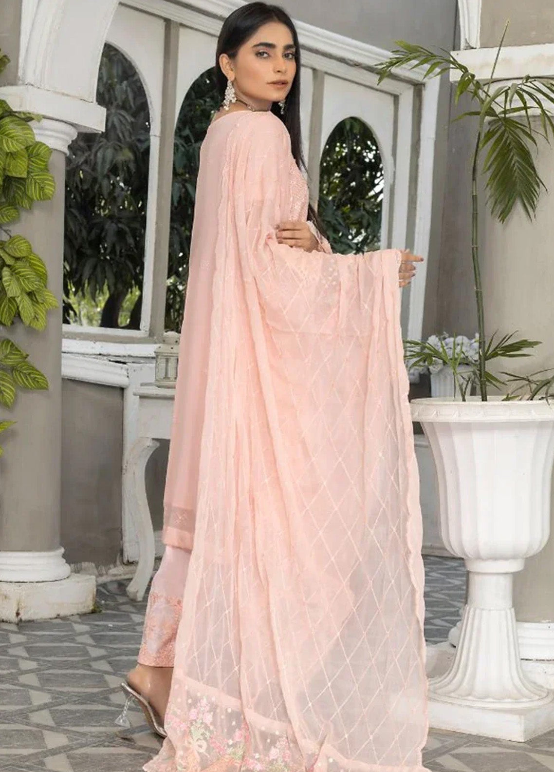 Ketifa Luxury Embroidered Chiffon 3 Piece Unstitched Suit KF24LU D-AR-0404 DELICATE PINK Ketifa Luxury Embroidered Chiffon 3 Piece Unstitched Suit KF24LU D-AR-0404 DELICATE PINK