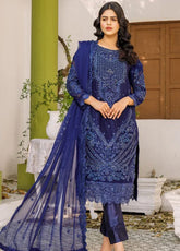 Ketifa Luxury Embroidered Chiffon 3 Piece Unstitched Suit KF24LU D-AR-0501 VINTAGE VIBES