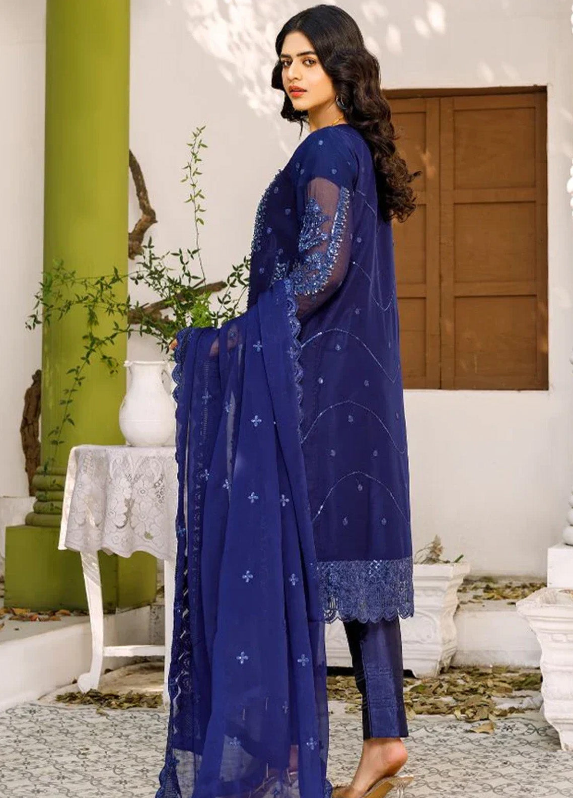 Ketifa Luxury Embroidered Chiffon 3 Piece Unstitched Suit KF24LU D-AR-0501 VINTAGE VIBES Ketifa Luxury Embroidered Chiffon 3 Piece Unstitched Suit KF24LU D-AR-0501 VINTAGE VIBES