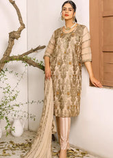Ketifa Luxury Embroidered Chiffon 3 Piece Unstitched Suit KF24LU D-AR-0505 TIMELESS CLASSICS