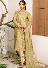 Ketifa Luxury Embroidered Chiffon 3 Piece Unstitched Suit KF24LU D-AR-0506 FASHION FABLES